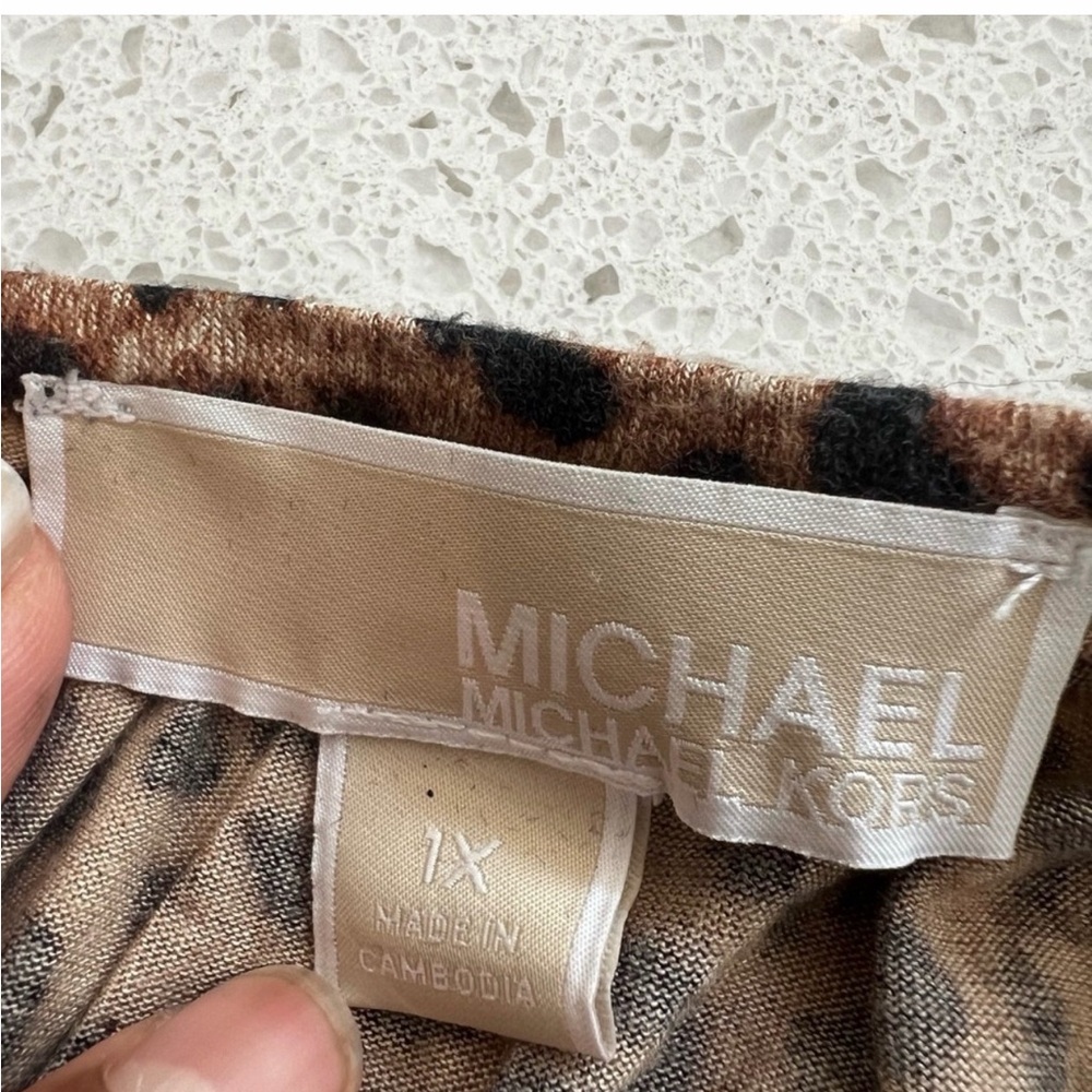 Michael Michael Kors Brown Leopard Print Blouse - Picture 5 of 5